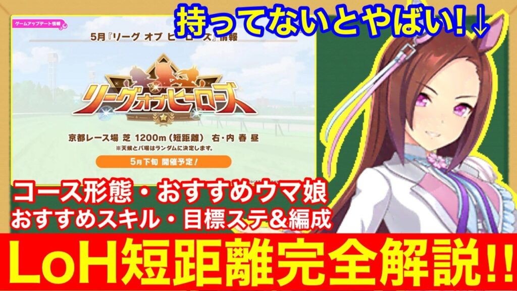 【ウマ娘】これ一本で完全攻略！LoH京都1200mで差が付くポイントをすべて徹底解説‼【5月リーグオブヒーローズ短距離】