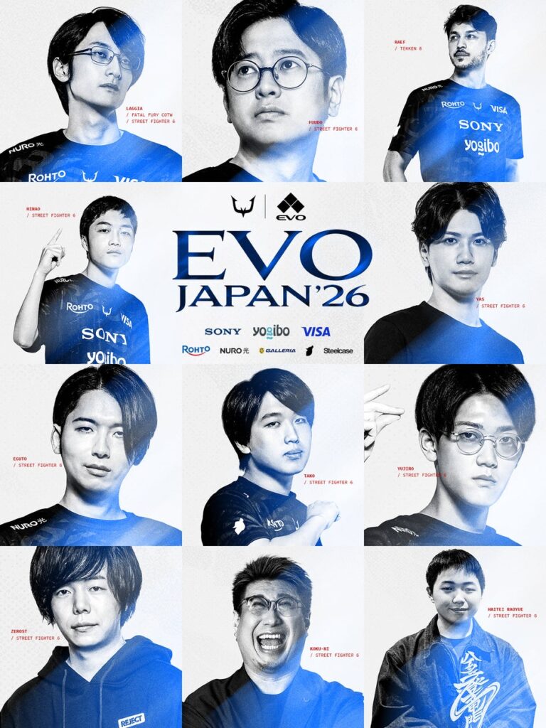 eスポーツチーム「REJECT」格闘ゲーム部門および所属ストリーマーが世界最大級の格闘ゲーム大会「EVO Japan 2026」に出場 | 株式会社REJECTのプレスリリース