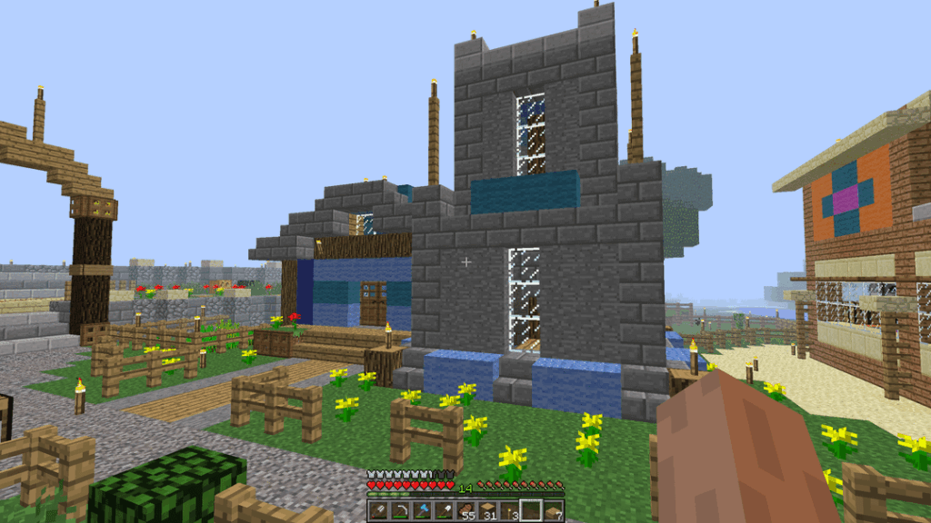 ここは私が作った居酒屋です。すべての家を色のついた羊毛にしたい私の街の最新情報