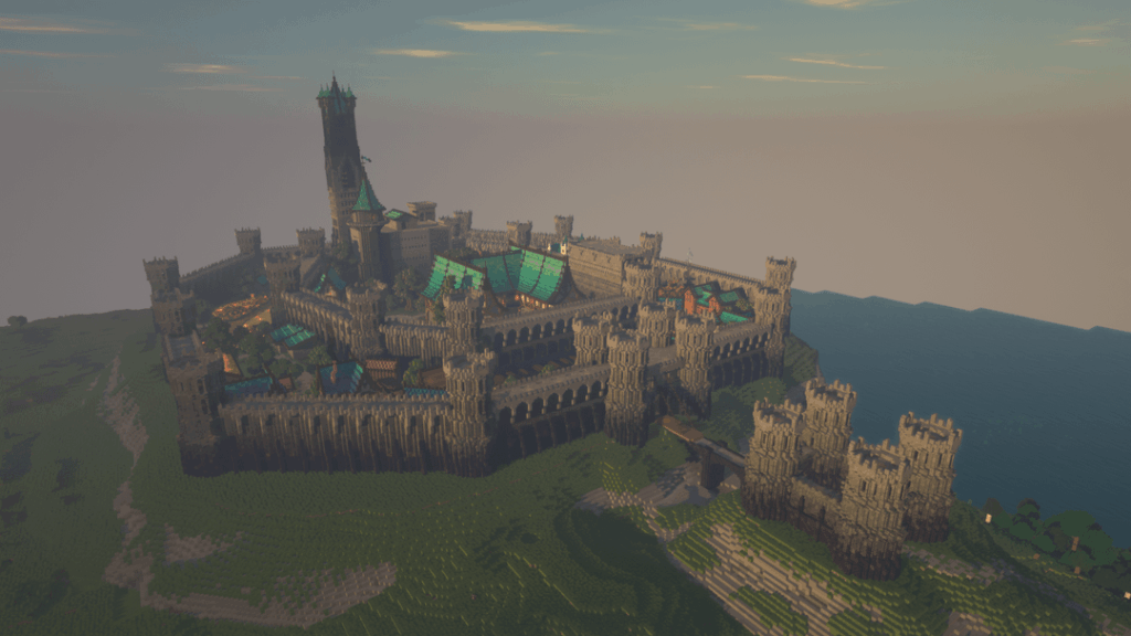 巨大な中世の城