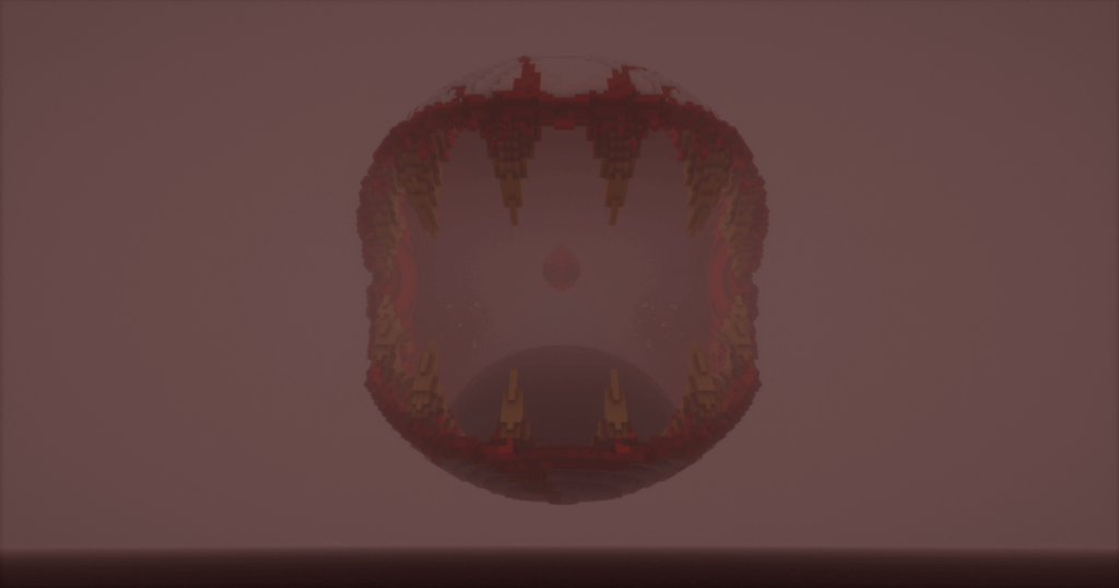 ネザーポータル用にMinecraftでクトゥルフの目を作りました