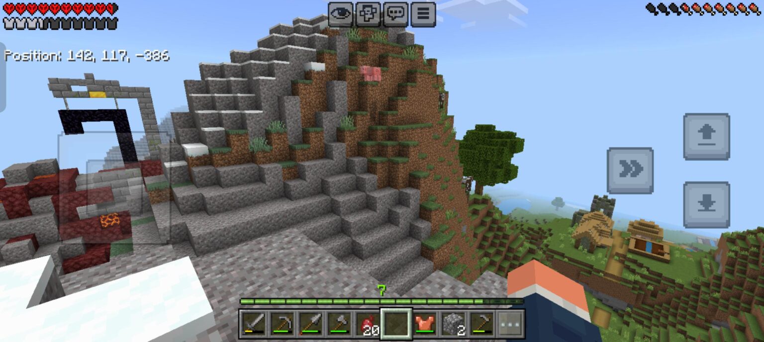 (-4304570824930254377) 放棄された村、廃墟となったポータル、至る所に砂利