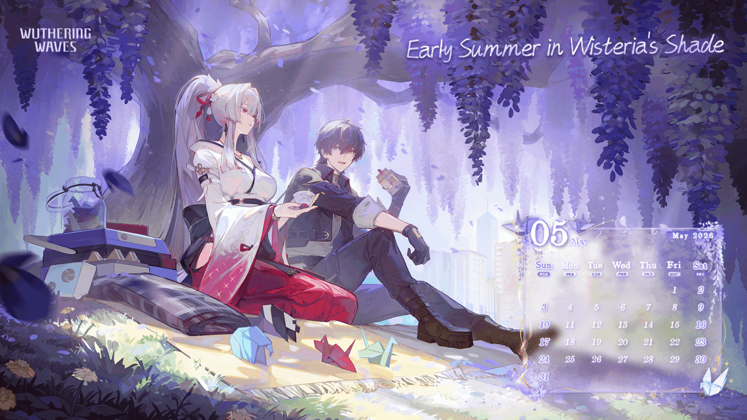 ✦ 5月カレンダー「初夏は藤の木陰で」✦