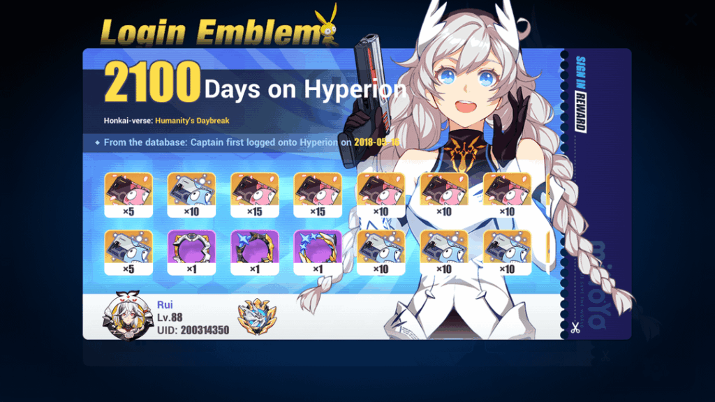 ハイペリオンで 2100 日!私のアカウントの小さなショーケース