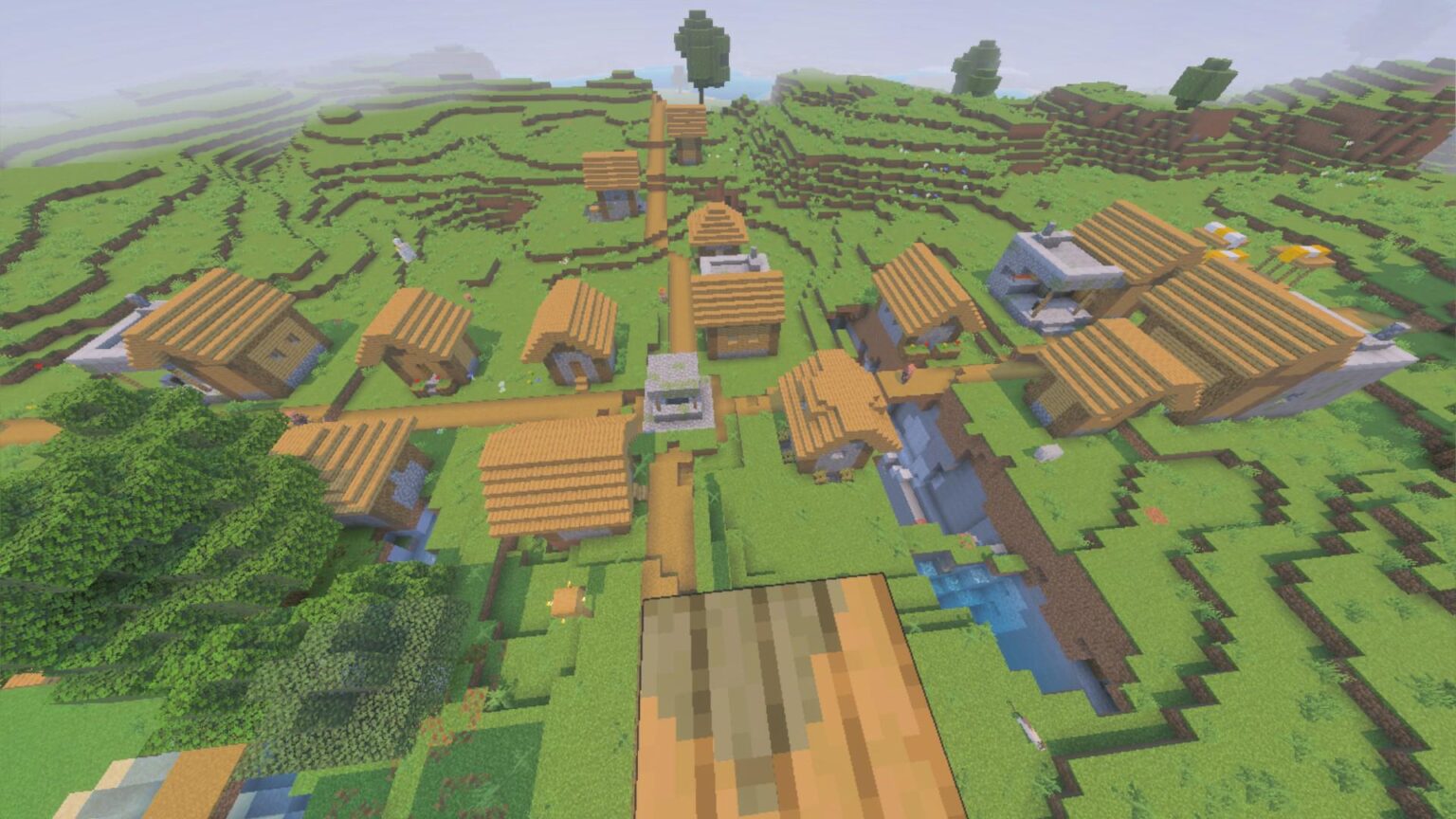 鍛冶屋が4人いるマインクラフト村を発見！