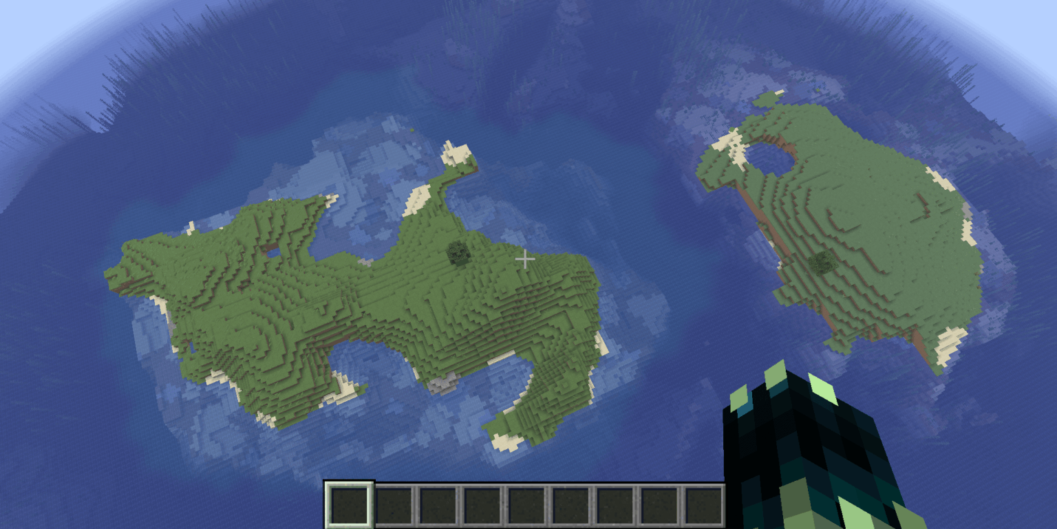 互いに近くにある 2 つのサバイバル島にはそれぞれ 1 本の木があり、友達と一緒に遊ぶことができます