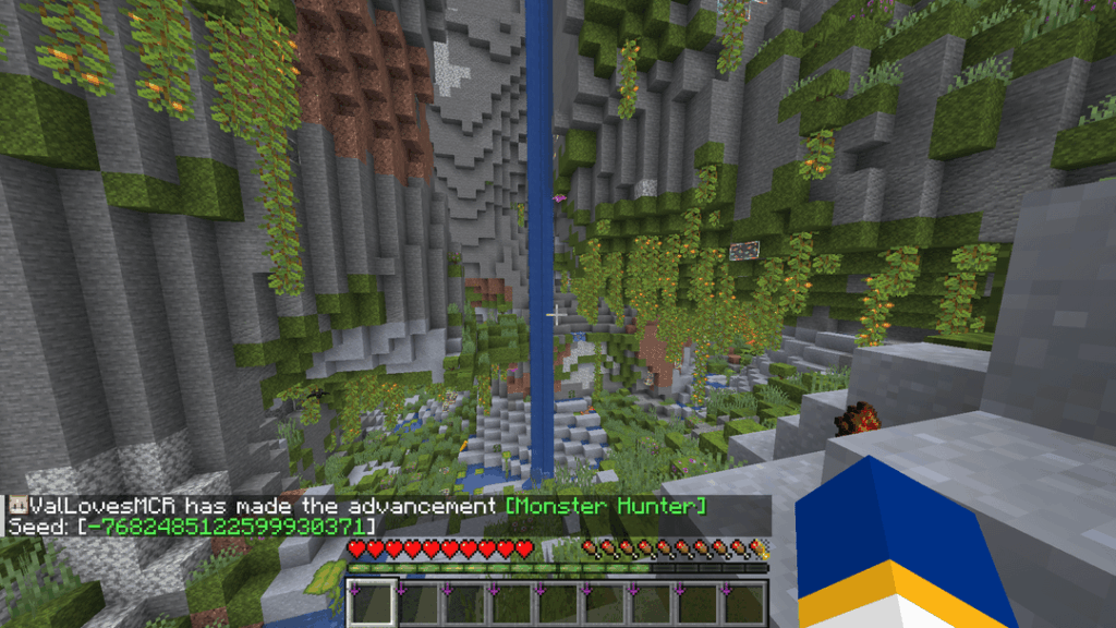 緑豊かな洞窟の奥深くに出現。シード:-768248512259993037