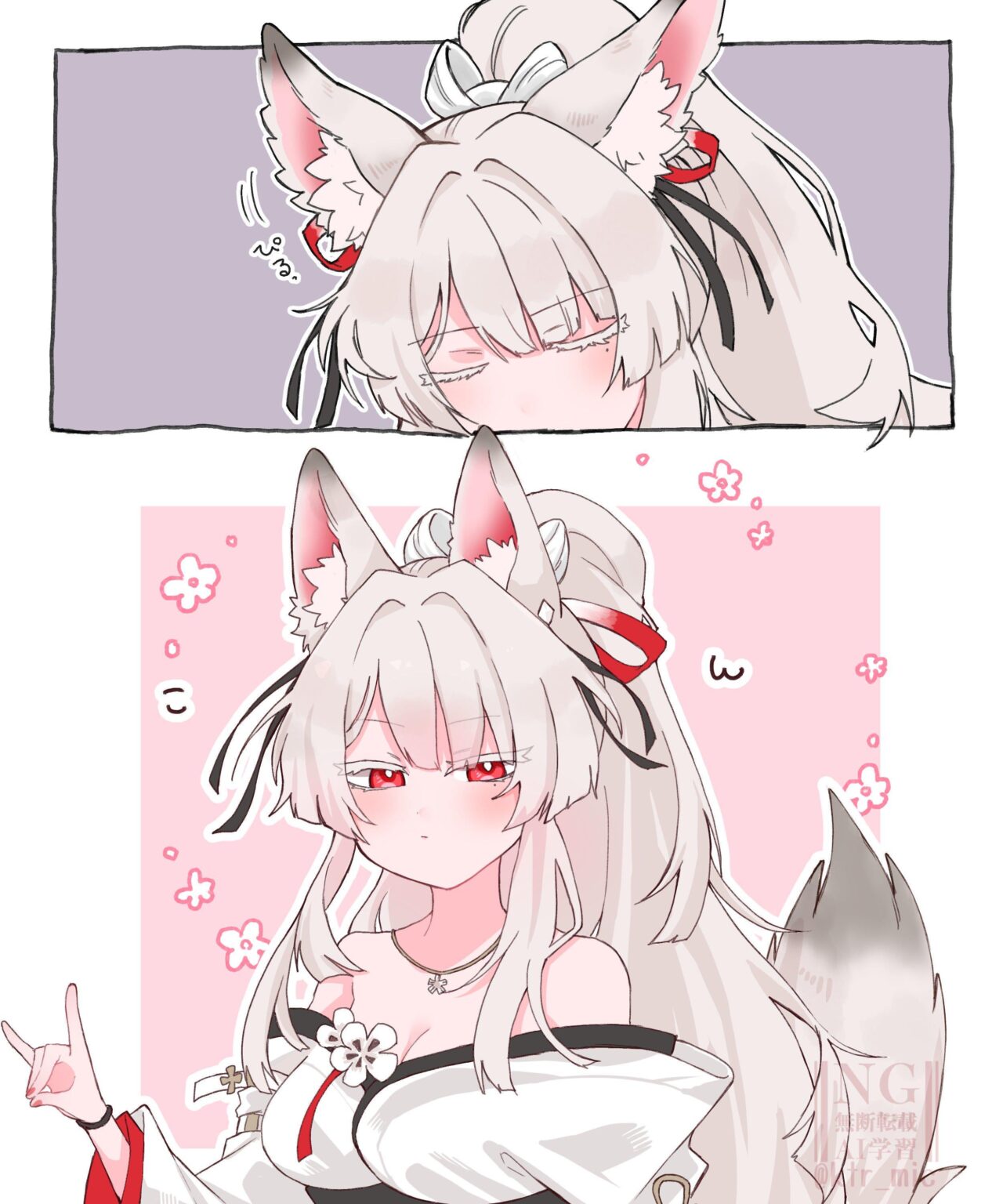 ひゆきにキツネの耳とモフモフの尻尾があるとき by @ktr_mic