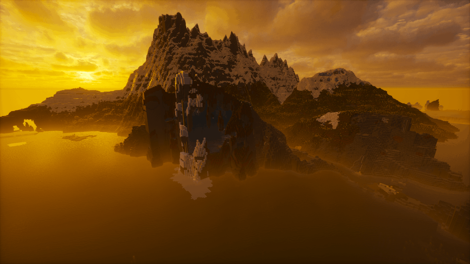 山があるサバイバル島 [4238478965355508846 @ Spawn]