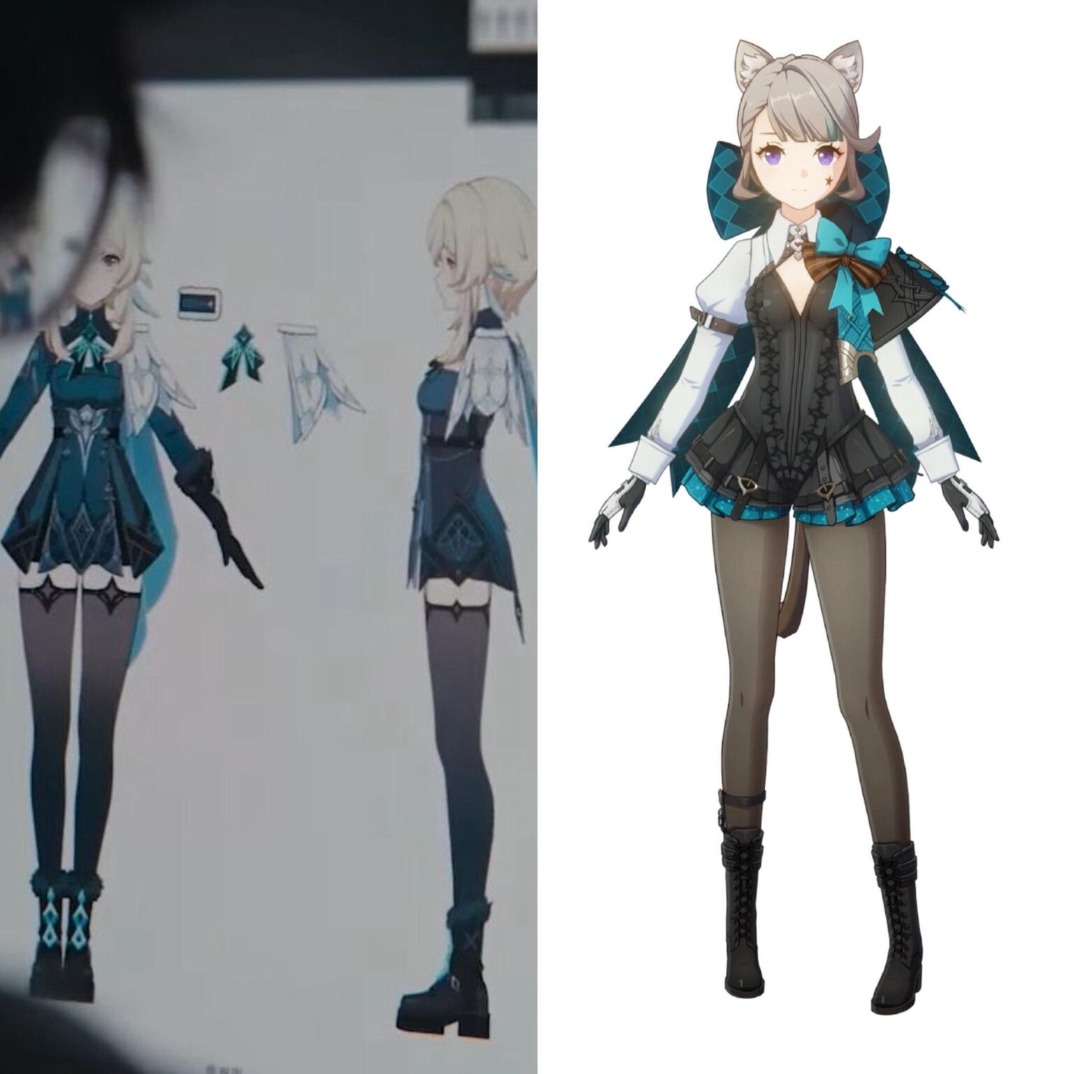 彼女の服装はリネットによく似ています