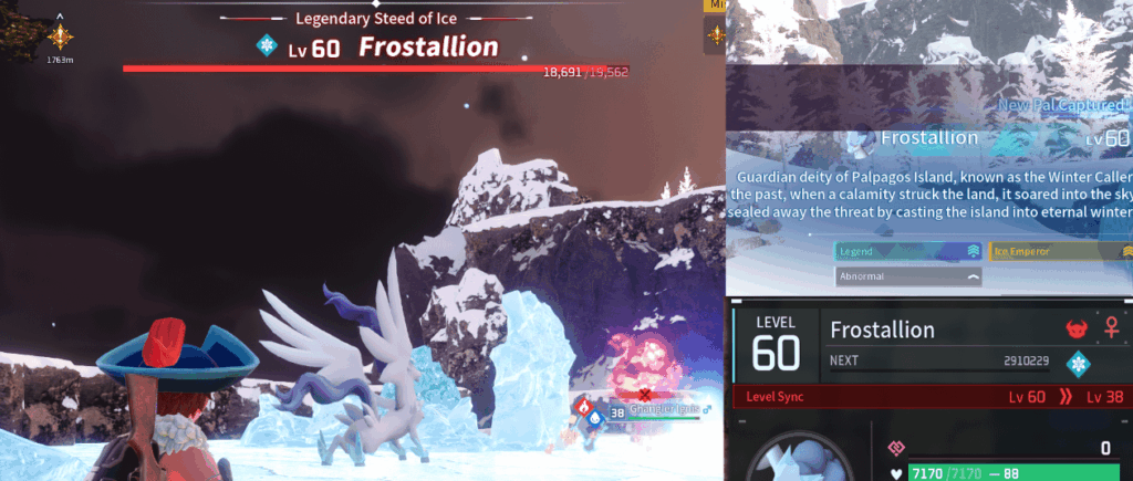 更新: 経験値 0.1 倍の狂気が続き、レベル 38 でフロスタリオンを入手しました。