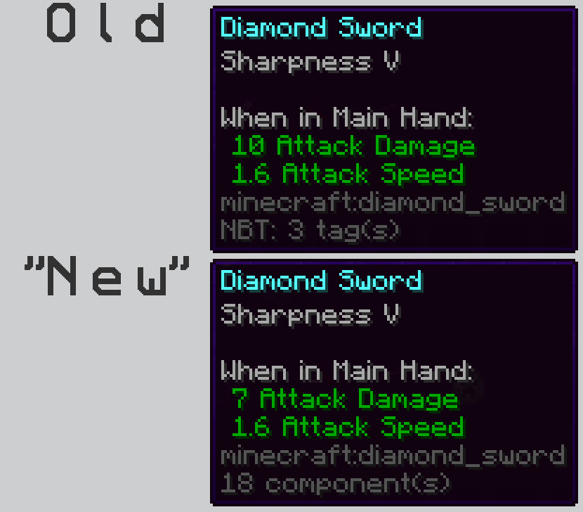 なぜmojangはエンチャントされた剣の「正確なダメージ」の数値を削除したのですか?