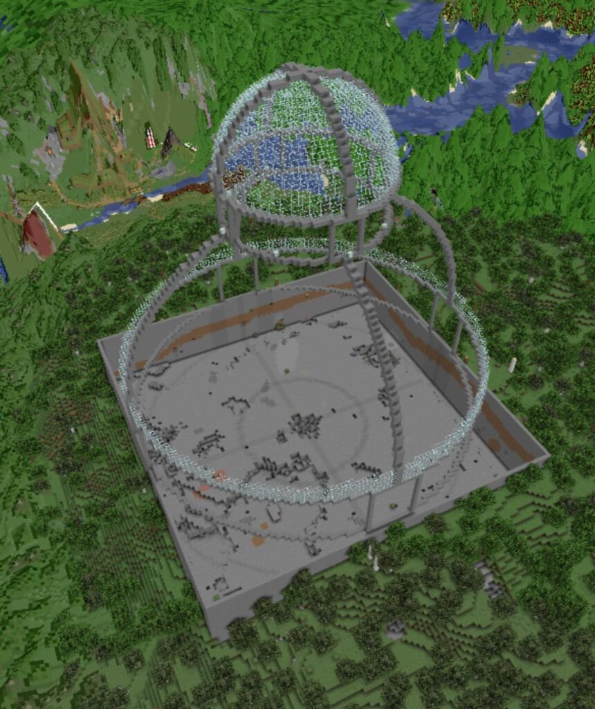 染料を取り、配置されたガラスブロックを右クリックして色を付けることができるはずです