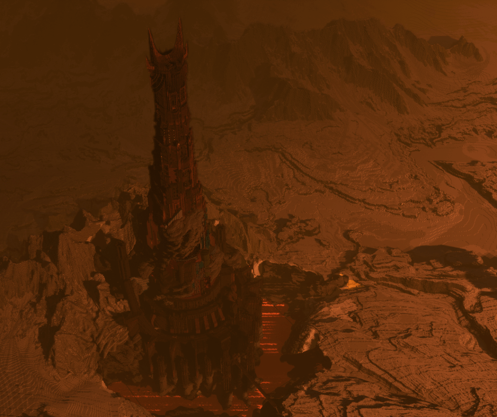 Minecraft Middle-Earth サーバーで Barad-dûr の構築を開始しました。