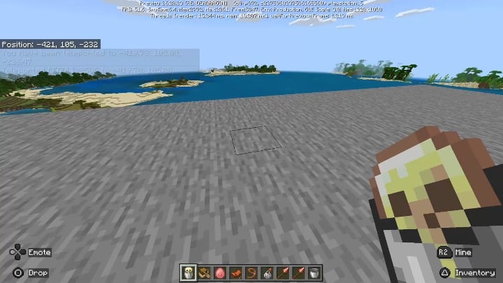 硫黄立方体をバケツの中に入れると、そのブロックが保存されるだけでなく、その移動速度と方向も保存されます。