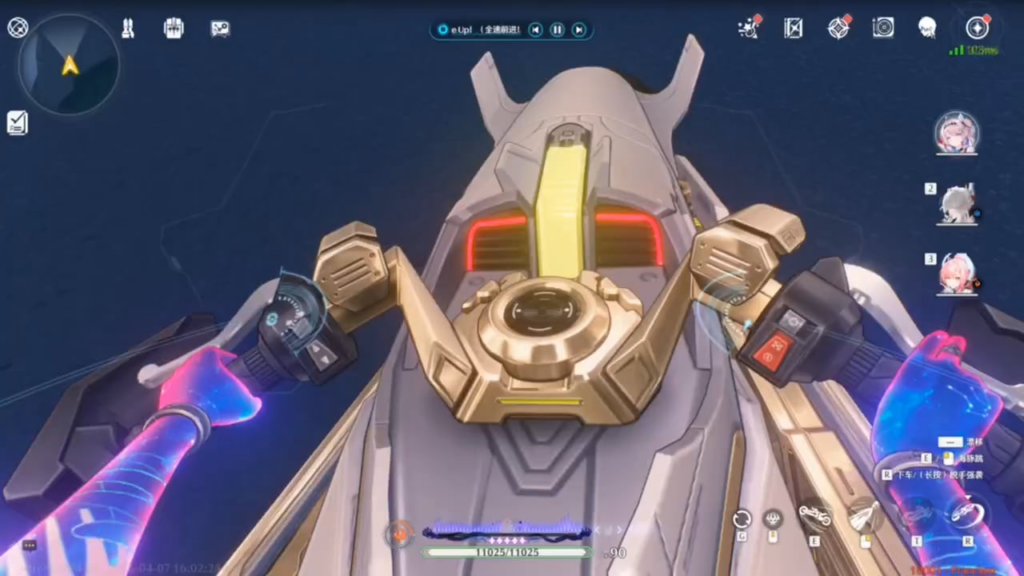 3.3 バイクに乗ったデニアの一人称視点と Seele を介したバイク モード間のクイックスワップのデモ