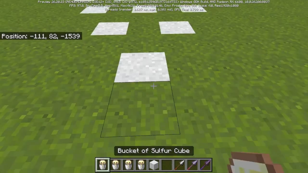 硫黄キューブで8個のボールプールを作りました