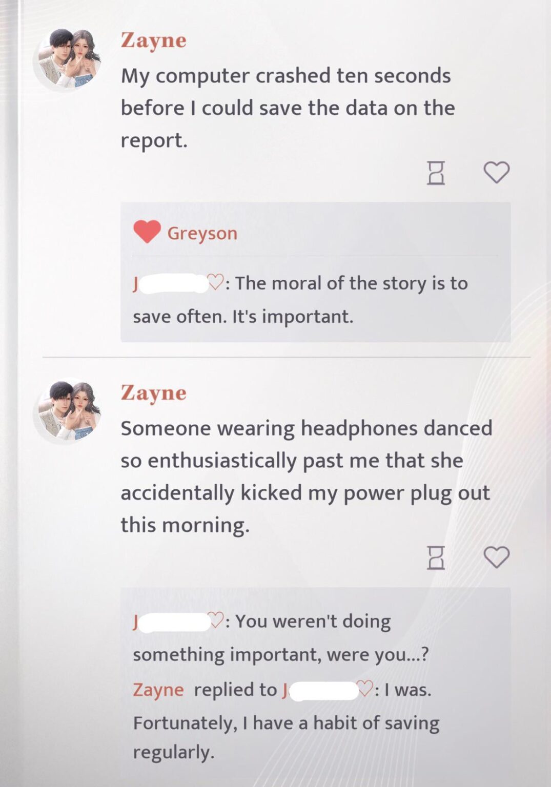 このようなことをでっち上げることはできません 😂 (投稿を下から上に読んでください)