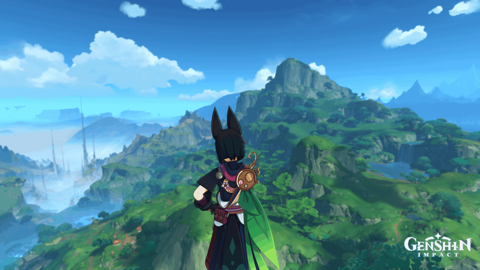 神木の枝の上でシュメルの西を望むティグナリの写真 (強制 SGSSAA アンチエイリアシングを使用)