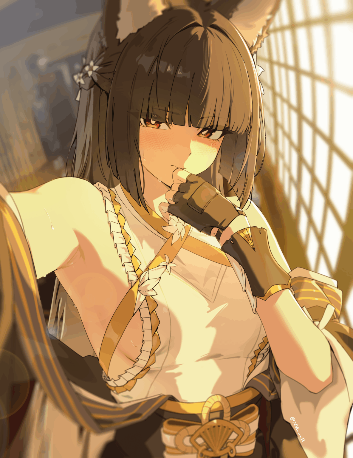 Nvlによる新しい衣装を着たミヤビのセルフィー