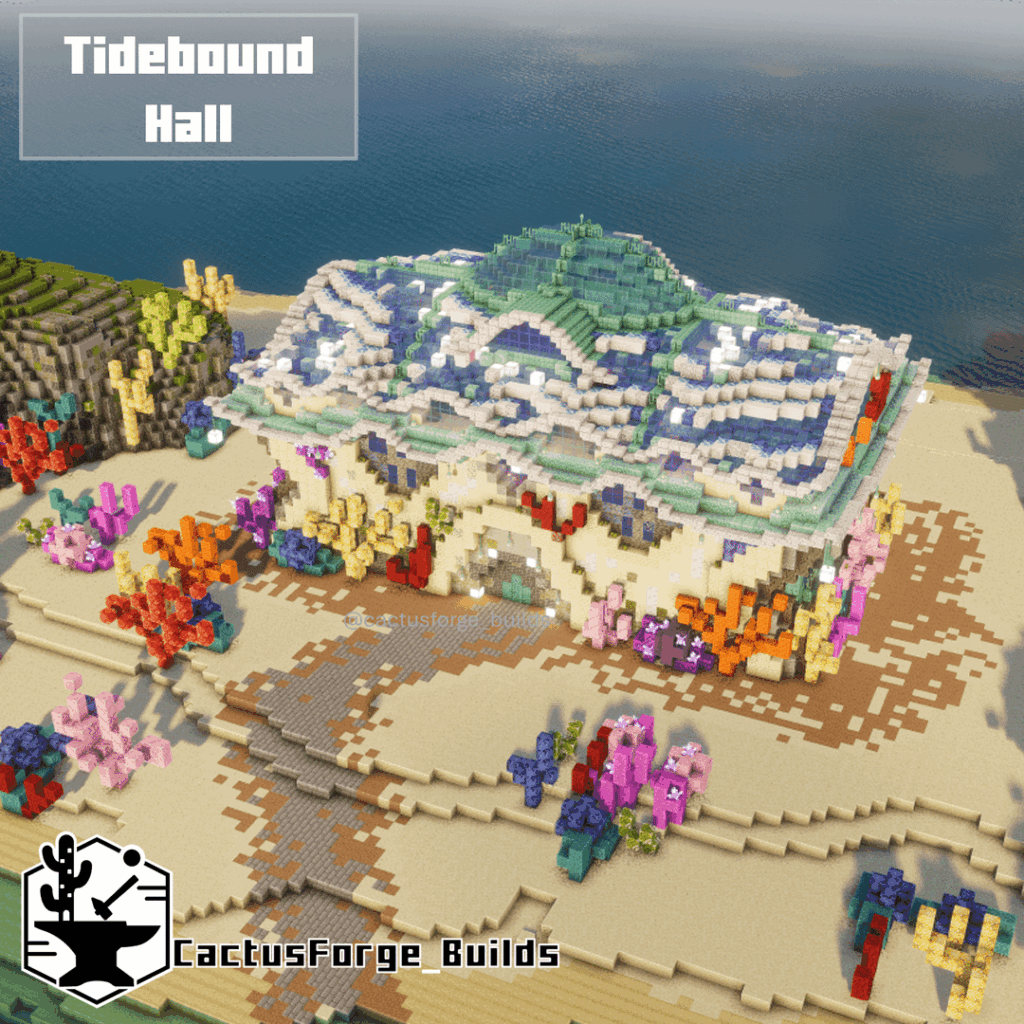 Tidebound Hall: サンゴ礁をテーマにした Minecraft ビルド :)