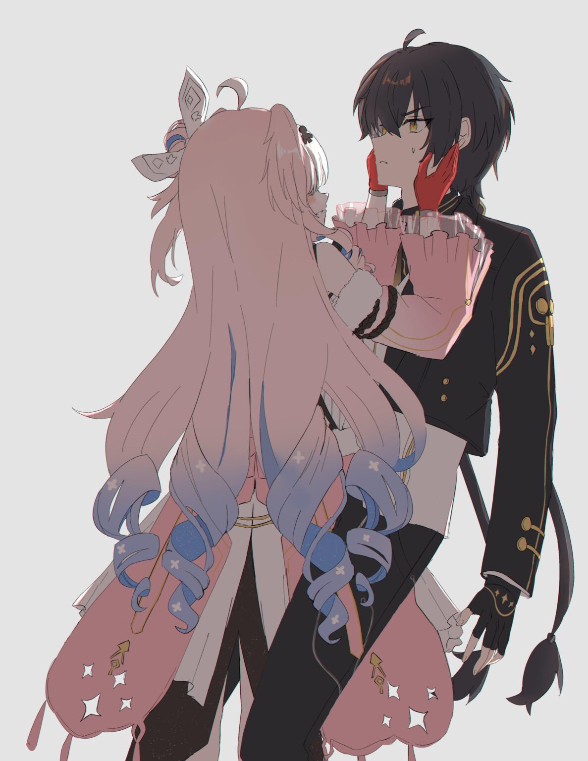 デニアがローバーの顔に触れたとき by @purin01desu