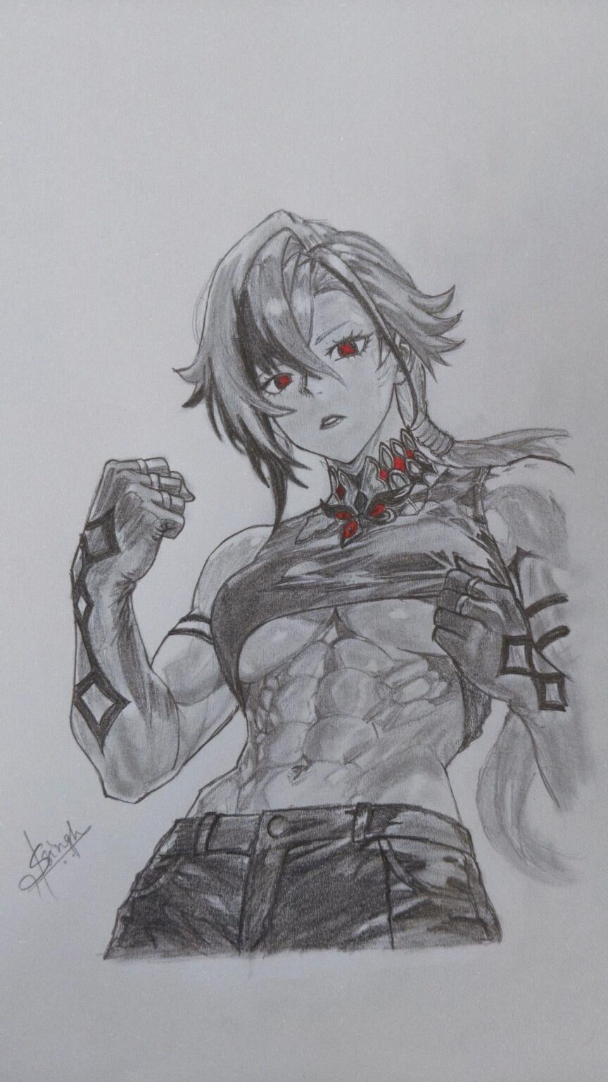 私によるアルレッキーノのスケッチ