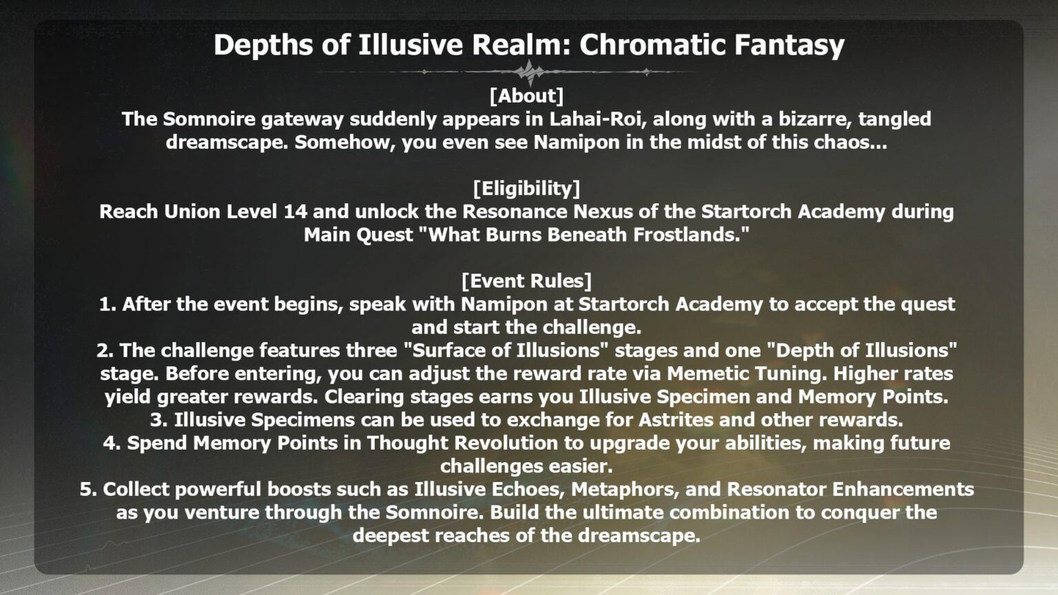 3.3 | 「Depths of Illusive Realm: Chromatic Fantasy via Wethering Wives」について