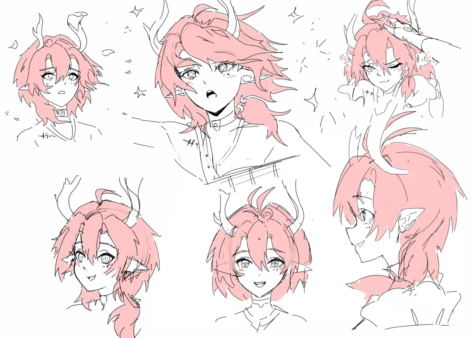 チャッコナのスケッチをいくつか描きました。もしクロがを試みたら、私を再びこのようなキャラクターにすることはできないと誓います