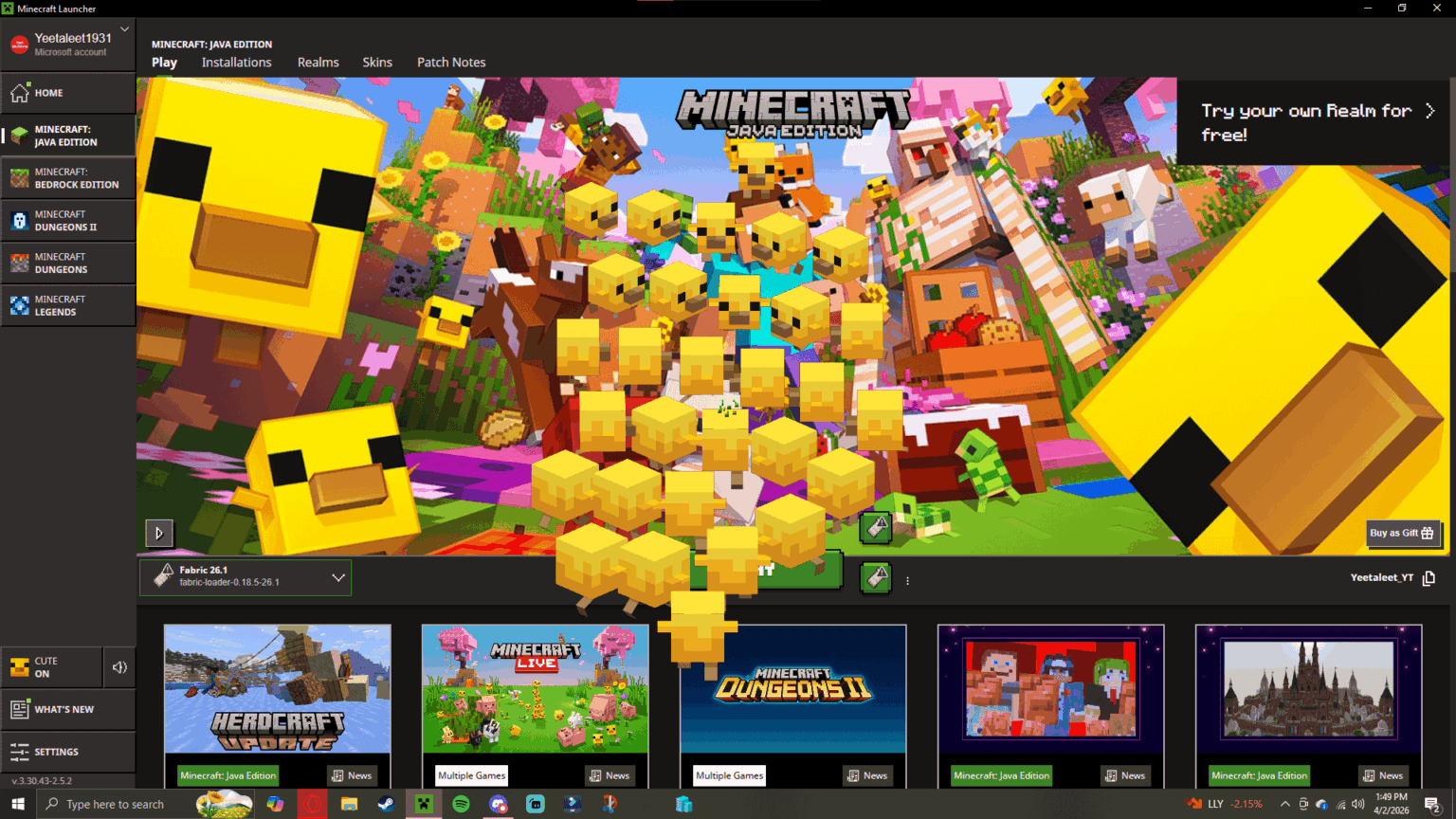 ランチャーをしばらく開いたままにしておくと...