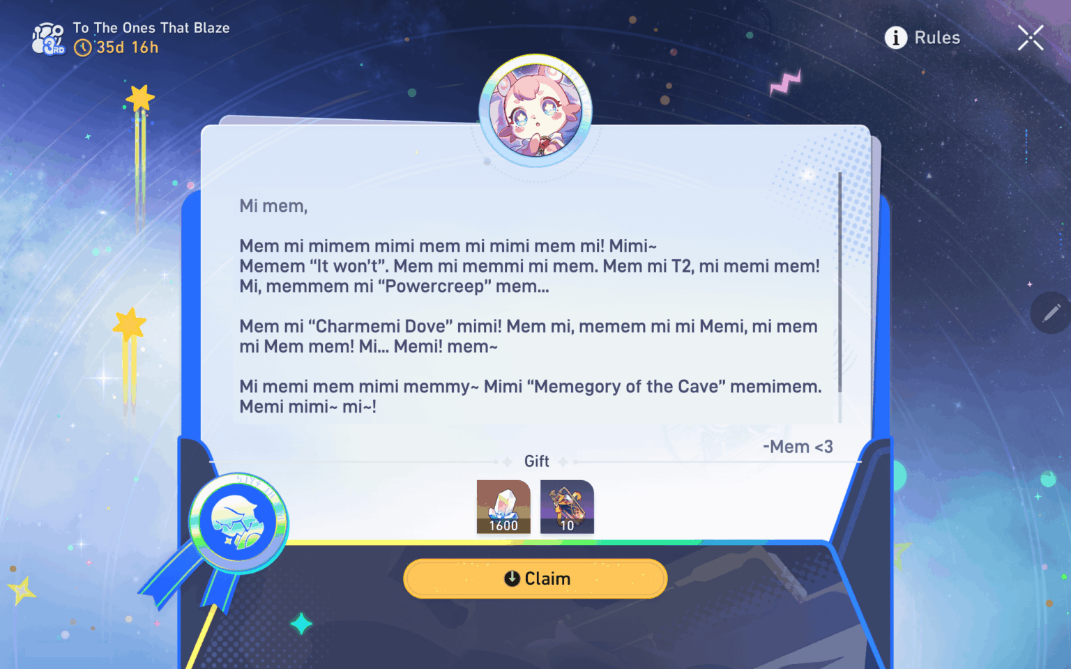 よく言ったね、メム