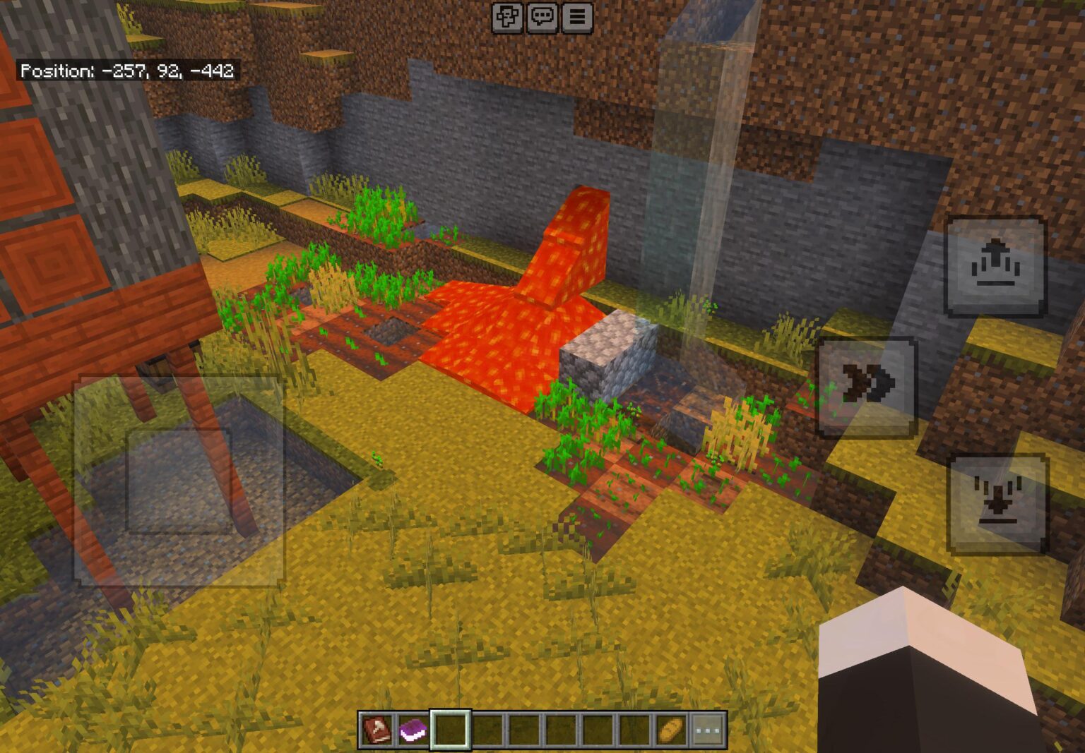 溶岩と水のあるこの農場の村人がいるのに最適な場所 💀 -6885342370418905865