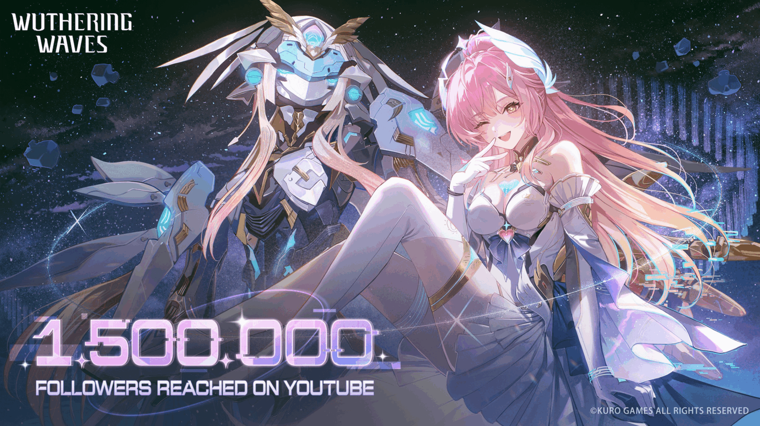 Wuthering Waves の公式 YouTube チャンネルの登録者数が 1,500,000 人に達したことをお知らせできることを光栄に思います。