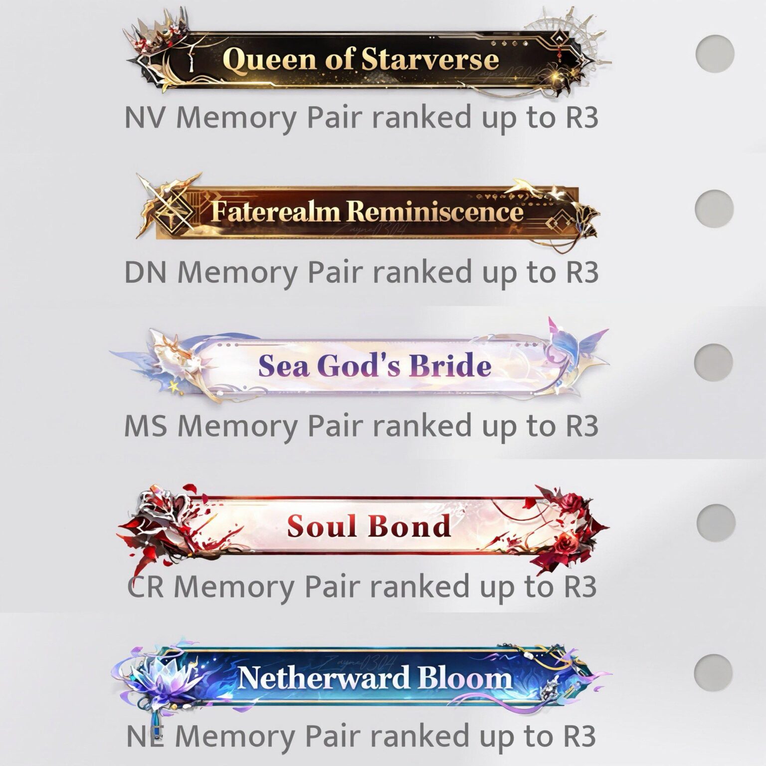 3番目の神話をR3した後に得られる唯一の称号