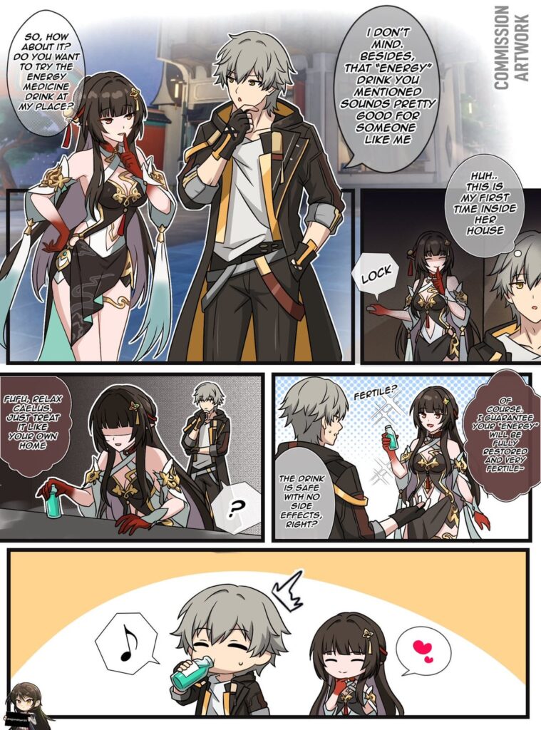 リンシャのエナジードリンク、Kulojawa と DragonslayerGG によるファンアート