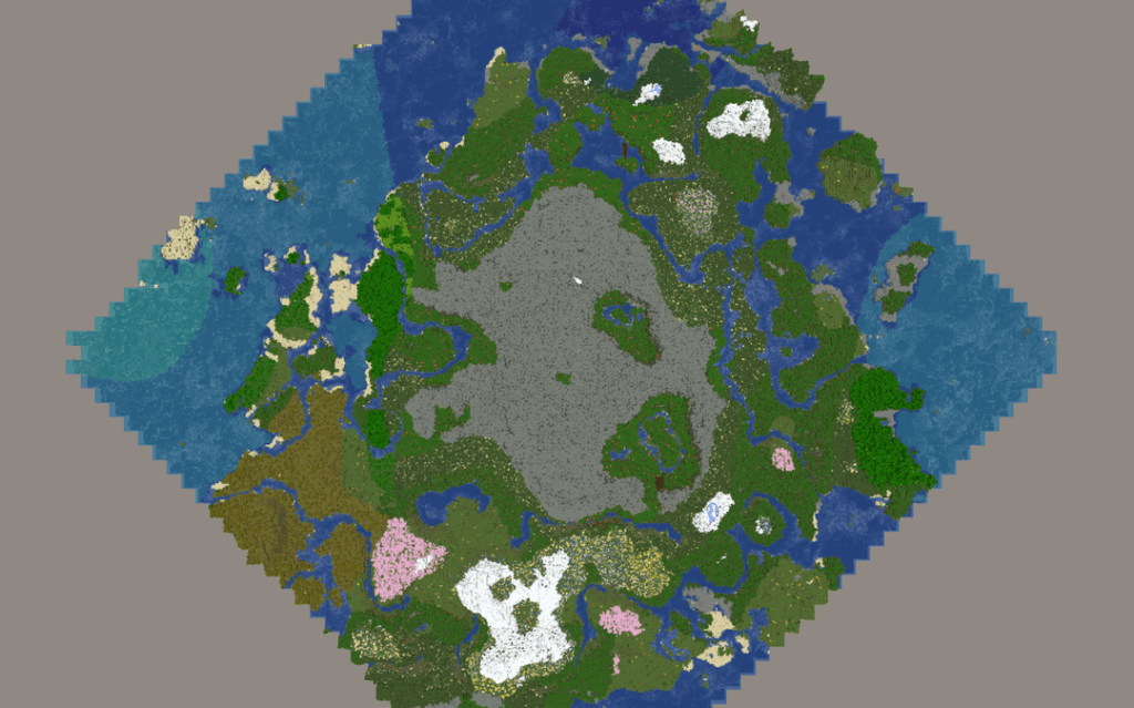 実際最大のペイルガーデンの種子。 (エリア内 1,020,384 ブロック)