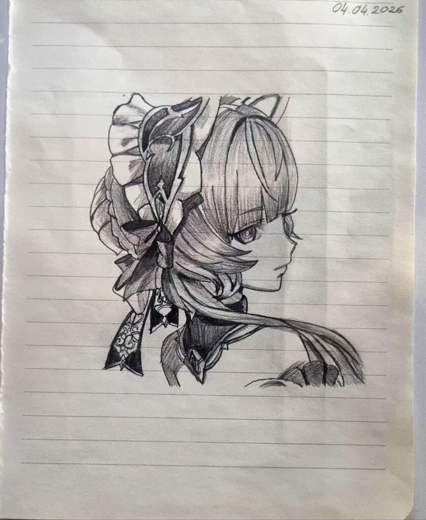 彼女が帰ってくるのを待っている