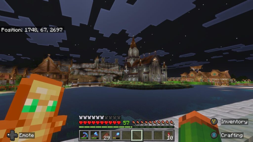 私の町に教会と墓地が完成したところです