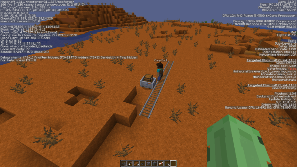 地上にレールが 1 本だけある坑道付きシード