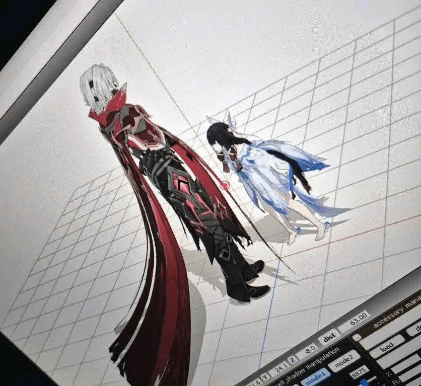 レリルの身長はコロンビナのおよそ 2 つ分です。