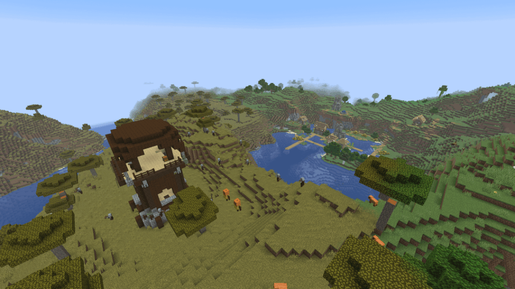 この種はクレイジーだ！あなたは、略奪者の前哨基地に占領された放棄された村のすぐ隣にスポーンします。まさに全面戦争地帯って感じです。