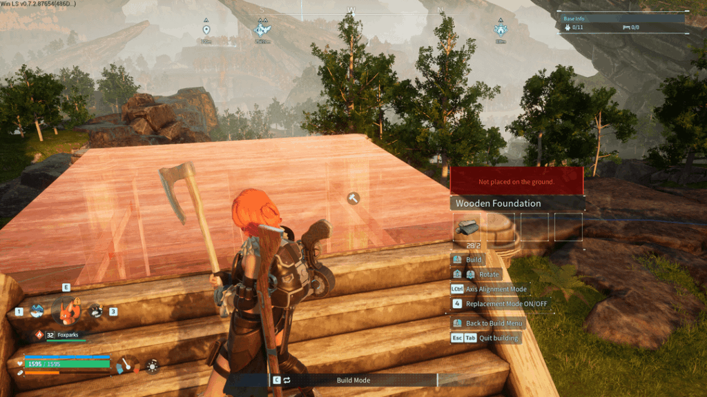 基礎と柱に手助けが必要