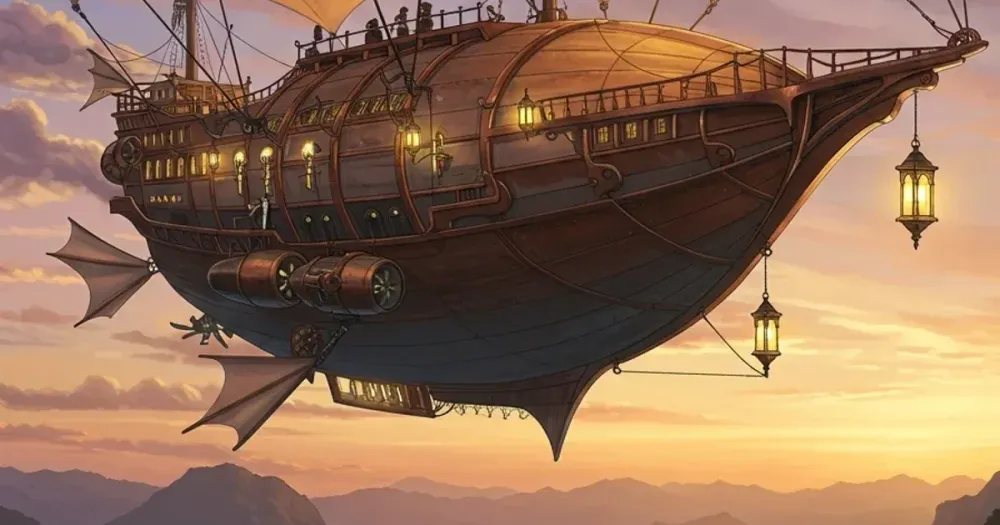 Minecraft Airship created on Craiyon