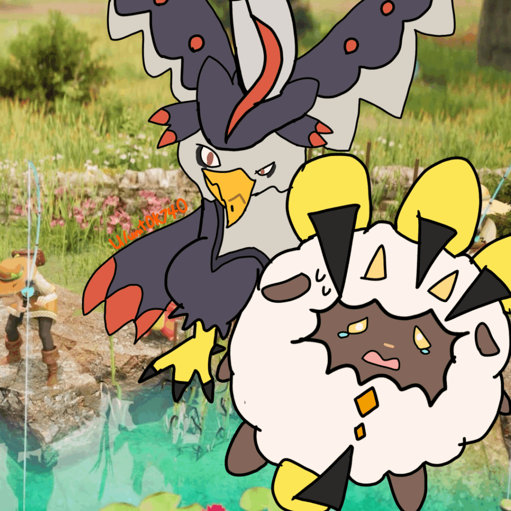 ランボールを捕まえるナイトウイングのランダムアート