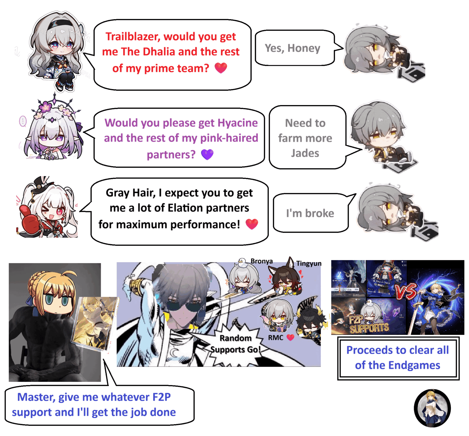 私が HSR のセイバーについて気に入っている点は、彼女が F2P サポートとうまく連携していることです。 💙✨