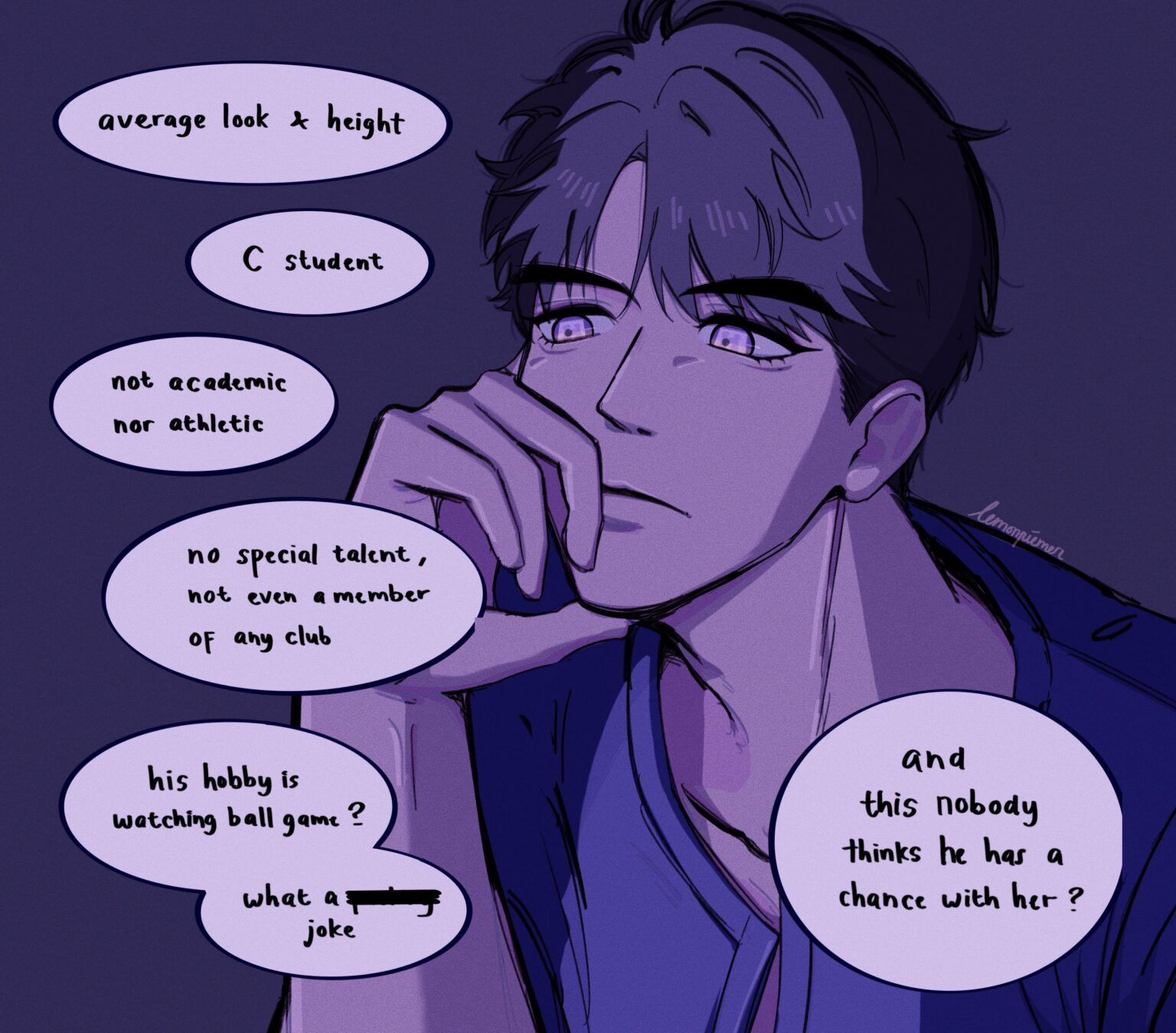 HC: 10代のケイレブは、MCに夢中の少年たちをストーカーして、自分に適用するのと同じ高い基準で彼らを採点していました