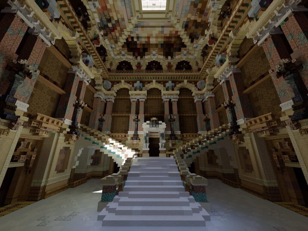 ネザーポータル用のホールを建てました！