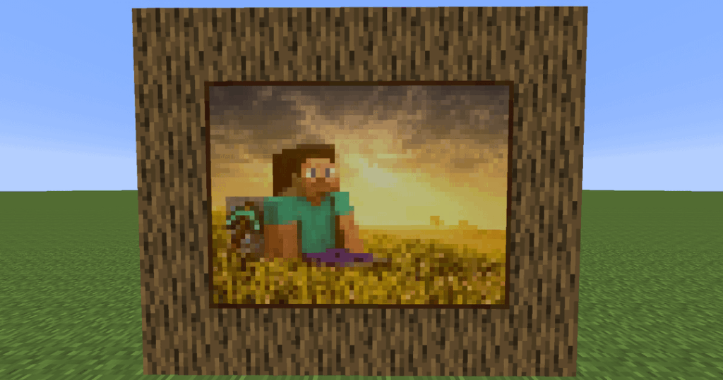 非常に象徴的な 2 つの Minecraft の壁紙を絵画にしました。