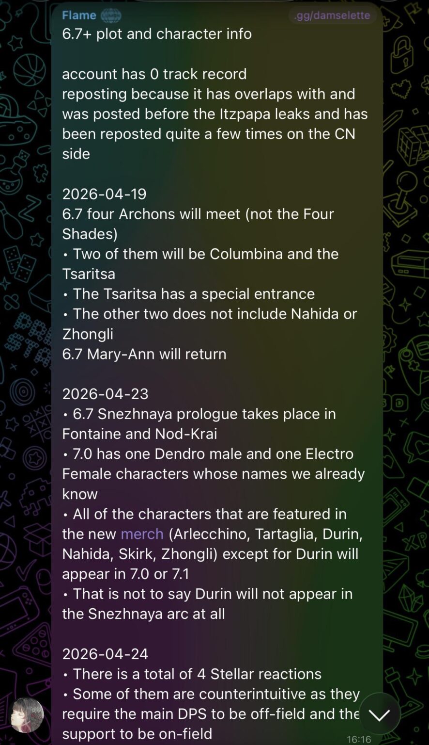 6.7 プロット + キャラクター情報 (Misusha 経由)