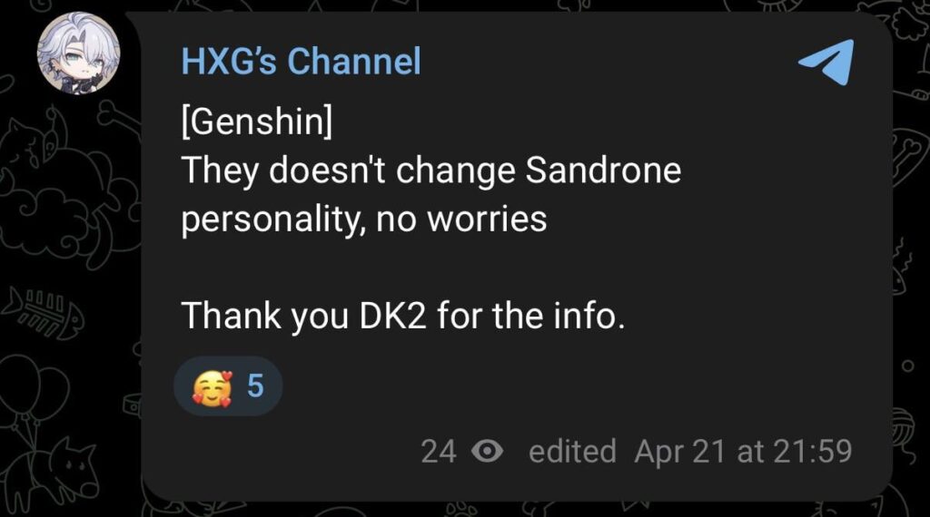 DK2とhxgによるサンドローネの性格について